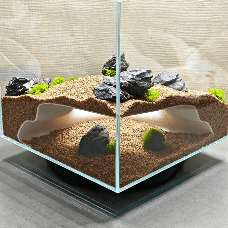 3D Printed Reptile Hide Cave Terrarium Decor Aquarium Fish Lizard Turtle Spider Hiding Shelter Habitat Decoration 2